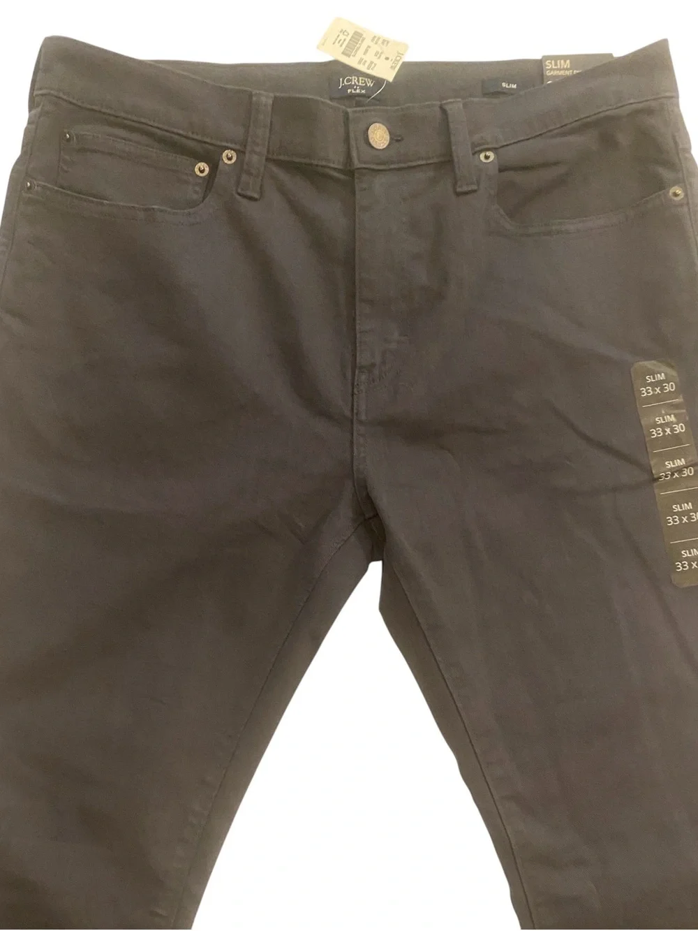 J. Crew Men’s Navy Blue Slim Straight Leg Flex Five Pocket Jeans New 33x30